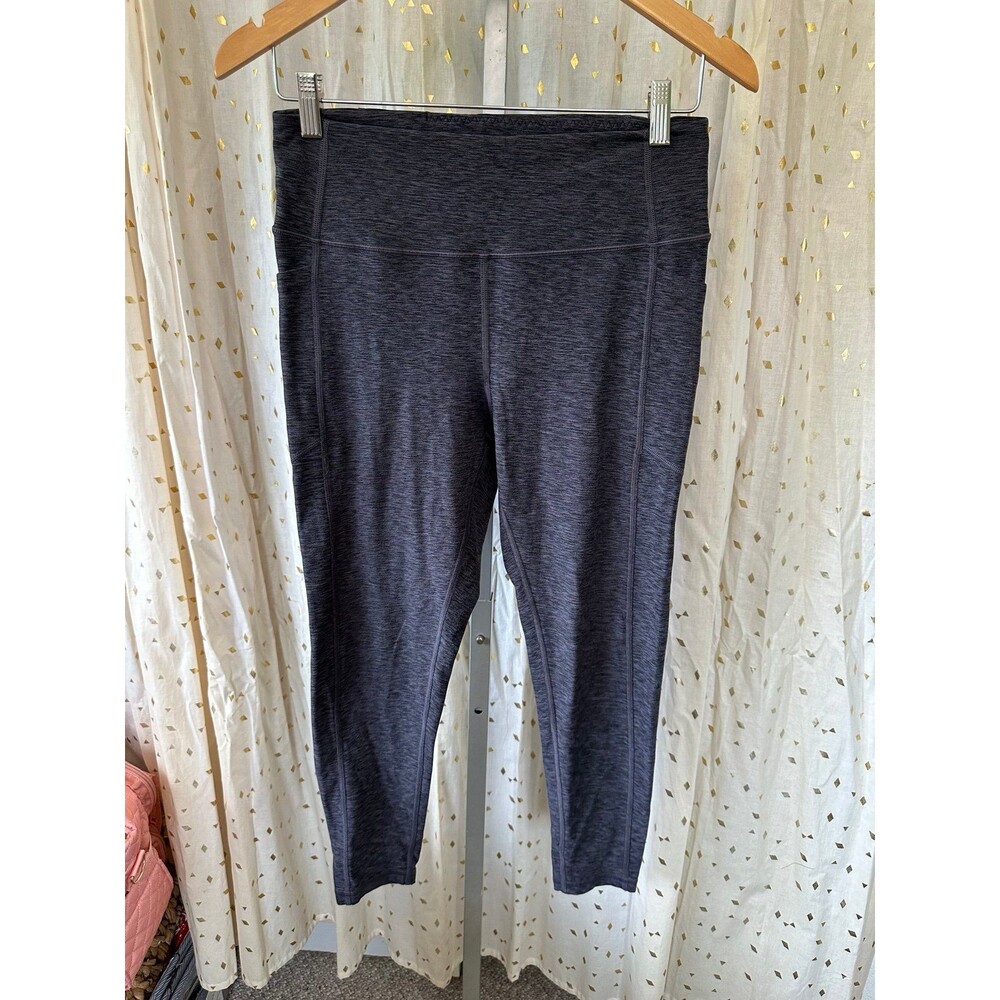 Victoria's Secret Studio High Rise Charcoal Heather Side Slip Pockets Leggings M